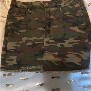 camo jean skirt